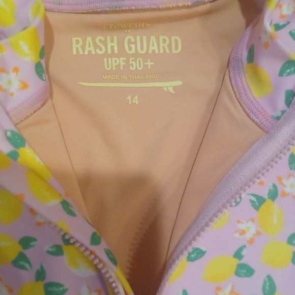 J Crew Crewcuts Girls Rashguard Swimsuit NWT - Picture 4 of 7